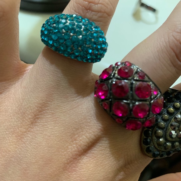Hot Pink Rhinestone Ring - Picture 6 of 6